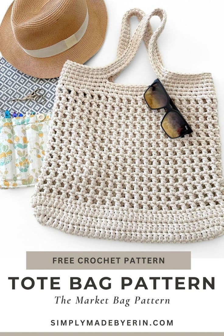 Sac de marché au crochet gratuit — Simply Made by Erin
